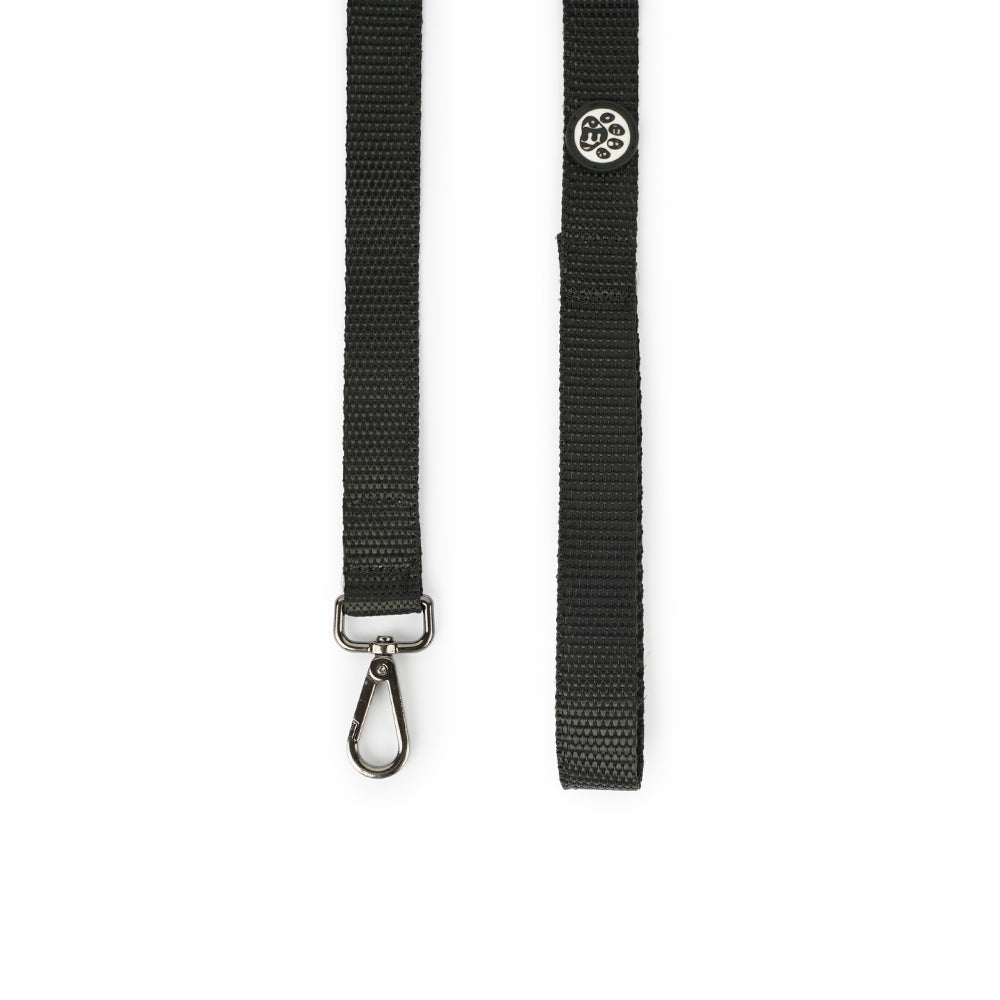 Dear Pet Nylon Dog Collar-Leash Set in Black