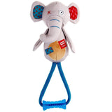 Gigwi Plush Friendz Series Elephant With Johnny Stick with Squeaker Dog Toy