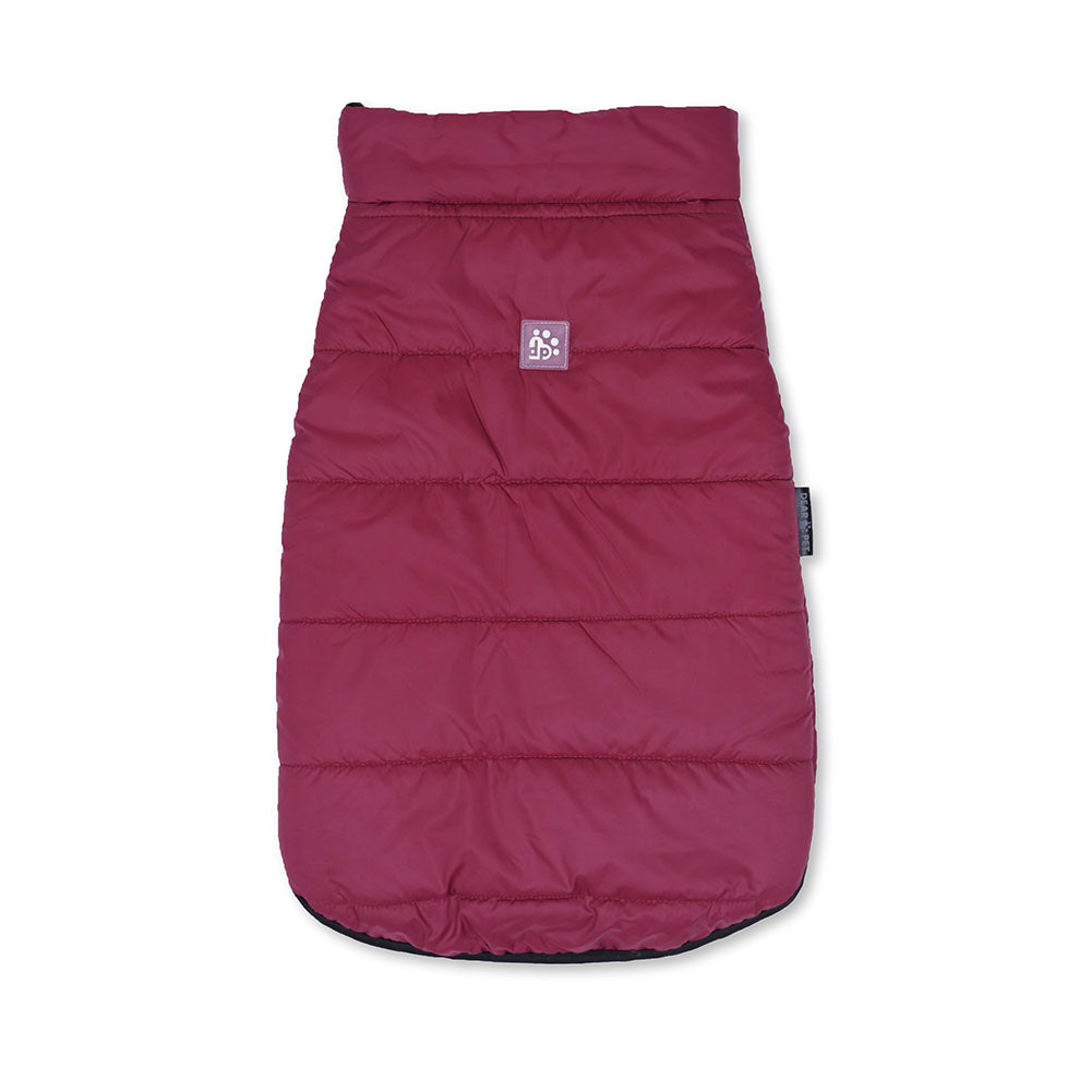 Dear Pet Quilted Jacket for Dogs in Maroon