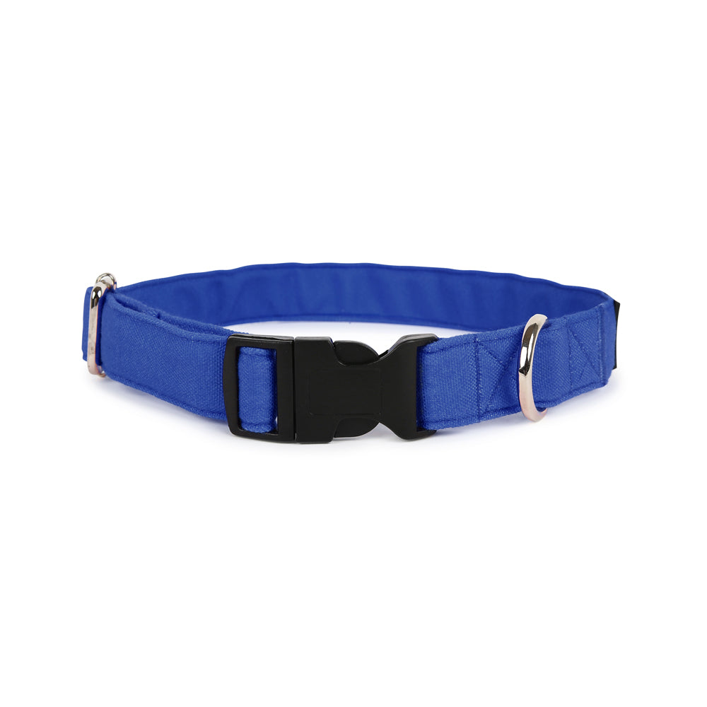 Dear Pet Classic Blue Dog Collar - Customisable