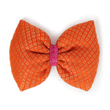 Dear Pet Brocade Bow in Orange
