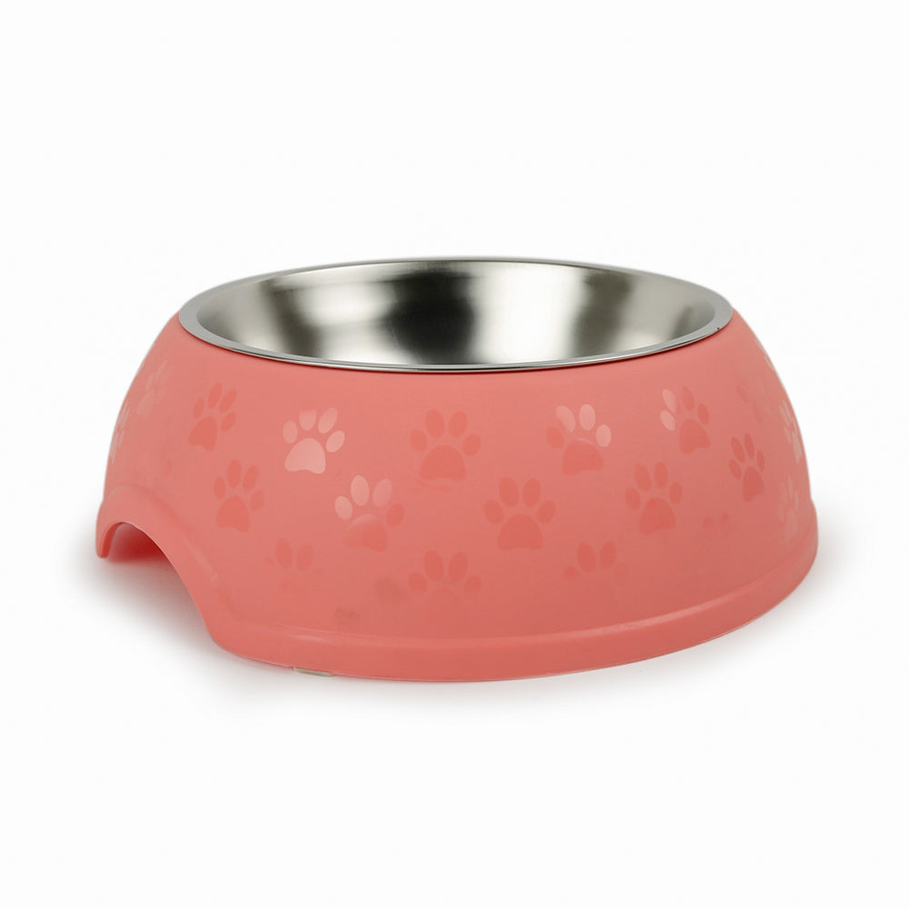 Dear Pet Wide Dog Bowl with Paw Pattern