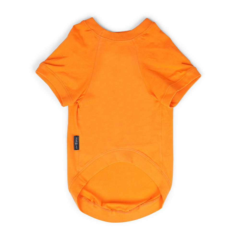 Dear Pet Solid Orange Dog T-Shirt