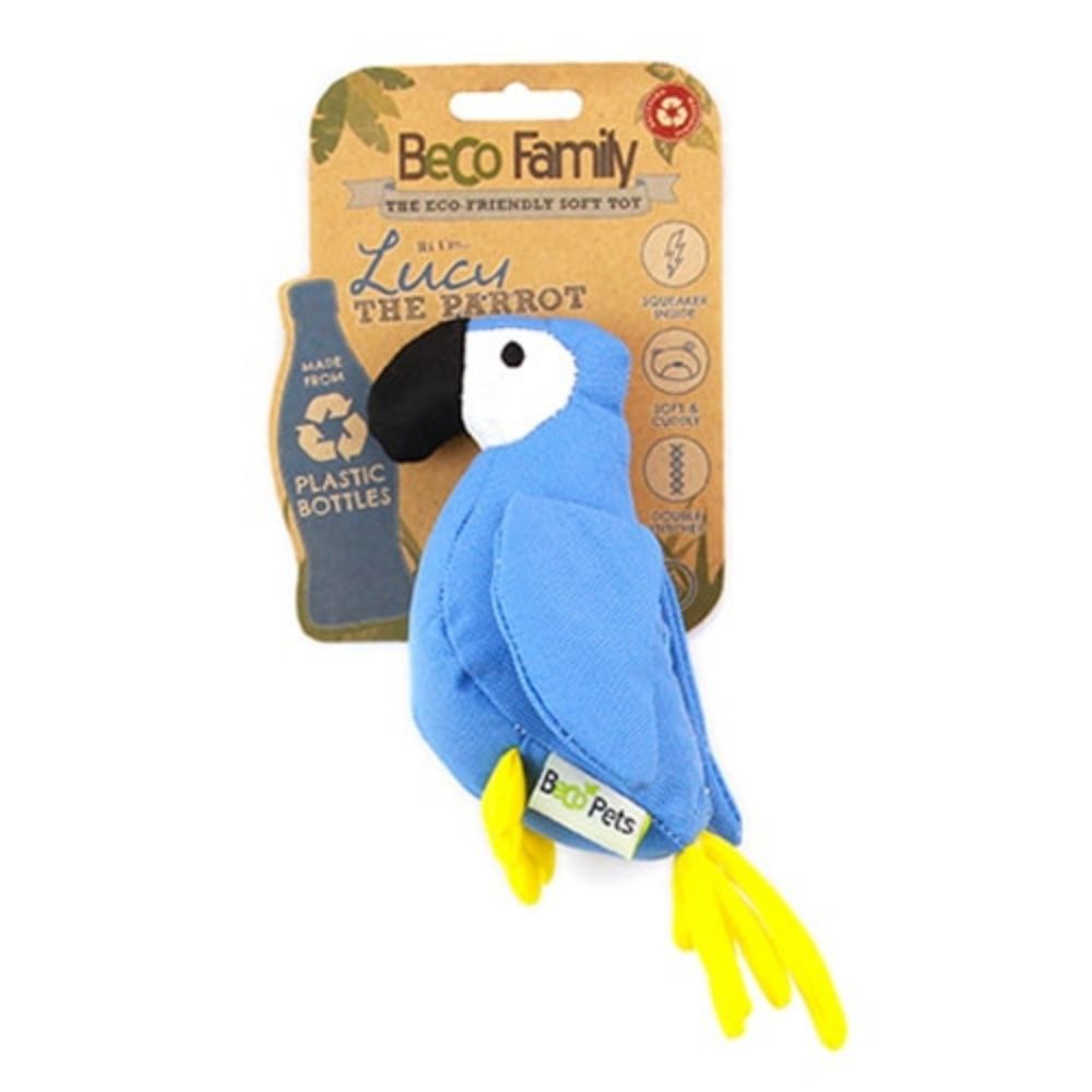 Beco Soft Parrot Toy with Squeaker for Dogs