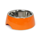 Dear Pet Curve Cut Dog Bowl in Orange