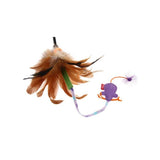 GiGwi Cat Wand Feather Teaser with Mouse Cat Toy