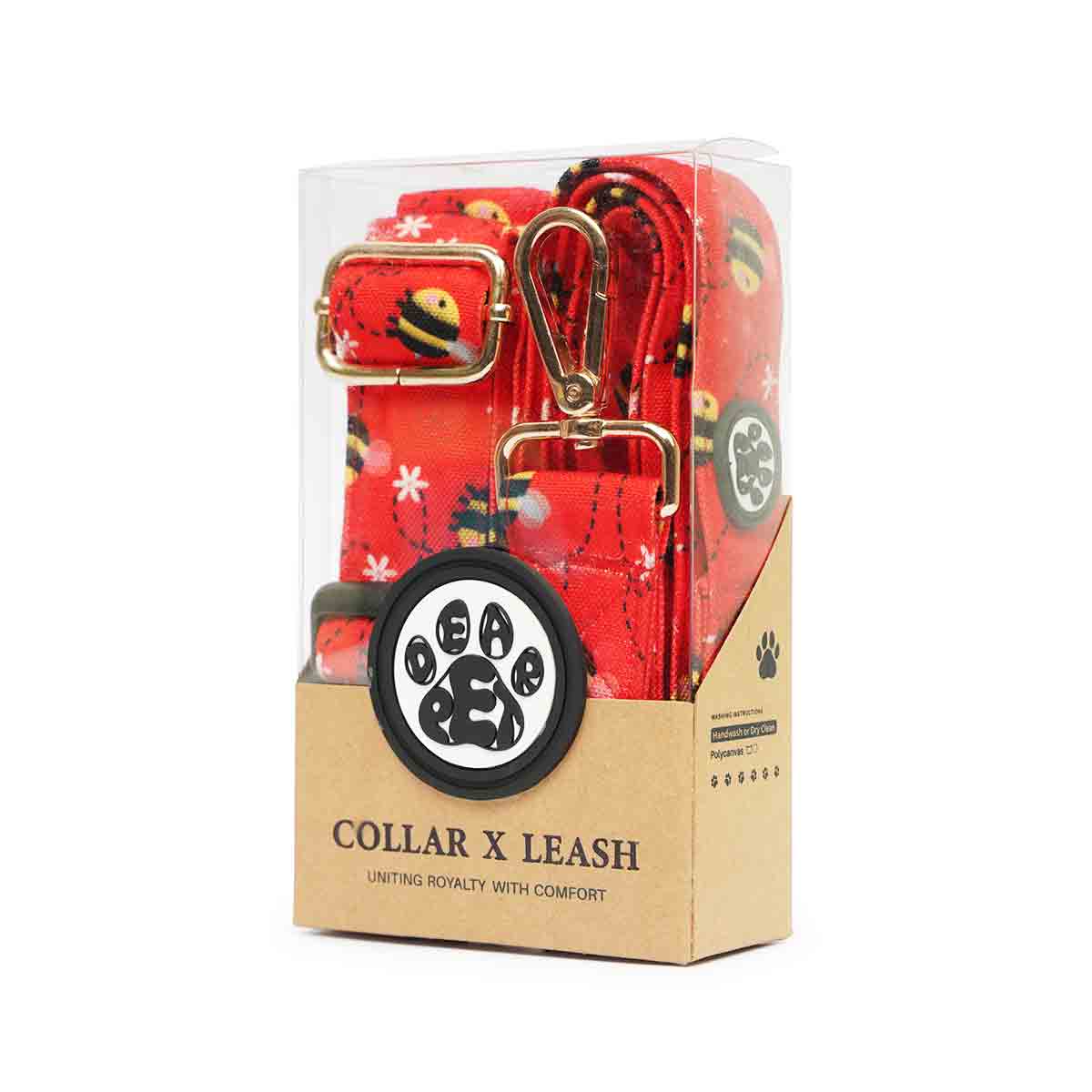 Dear Pet BusyBee Dog Collar & Leash Set