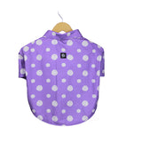 Dear Pet Polka Dot Dog Shirt in Purple