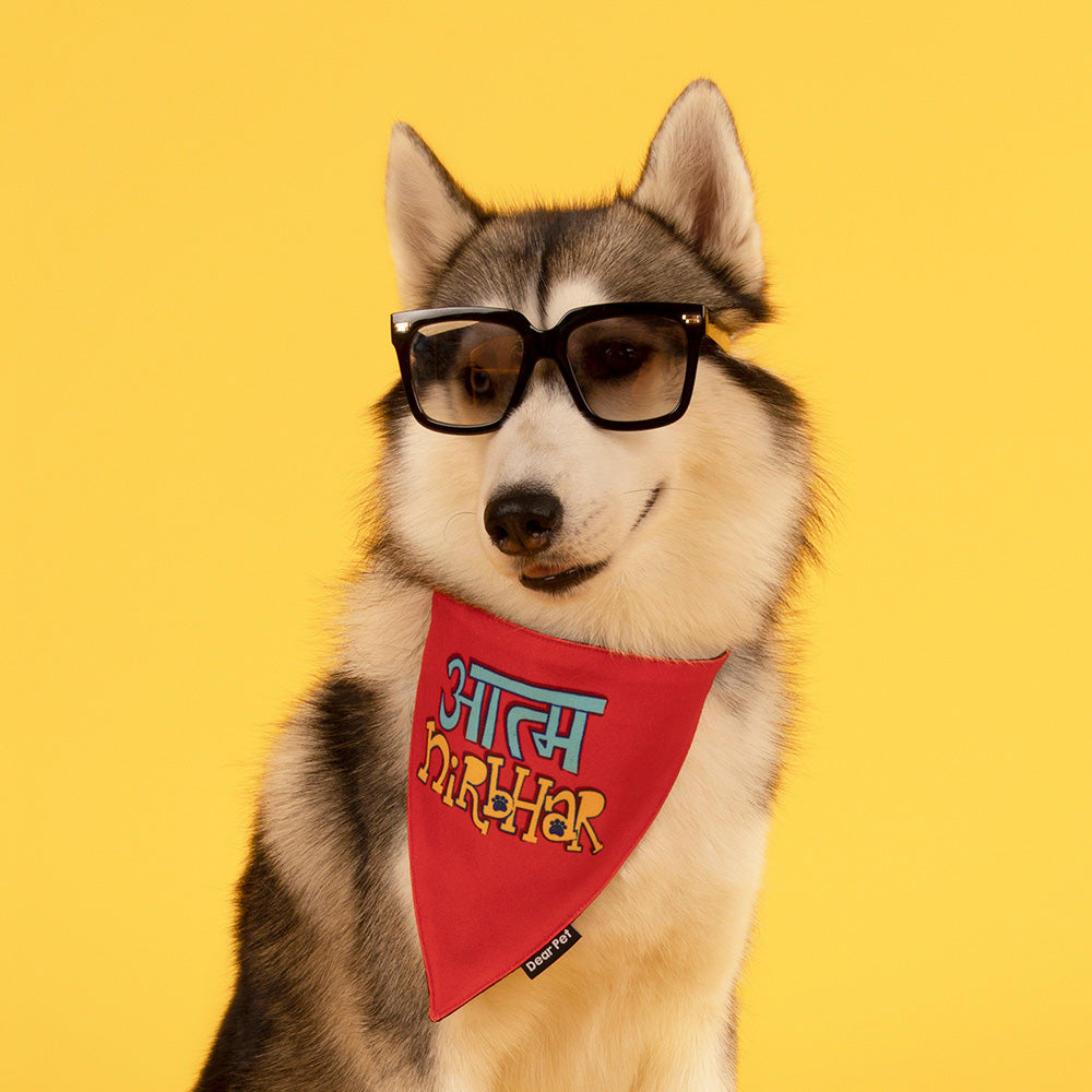 Dear Pet Aatma Nirbhar Dog Bandana